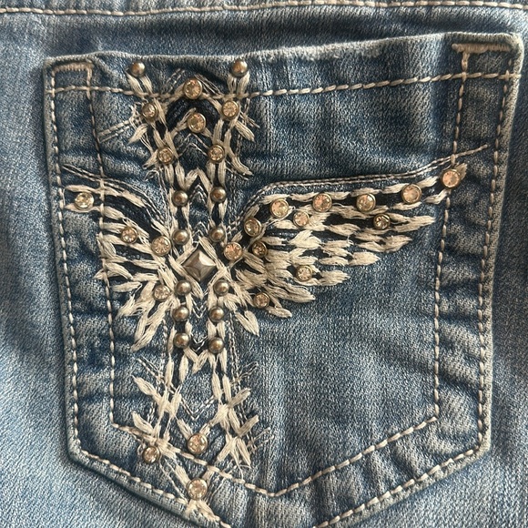 Miss Me Denim Boot Cut Jeans with Silver Embroidery - Picture 14 of 15